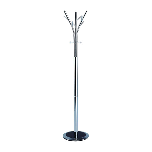 Ivy Bronx Compton Free Tree/Coat Stand,Chrome, Metal 36 X 36 X 173 Cm